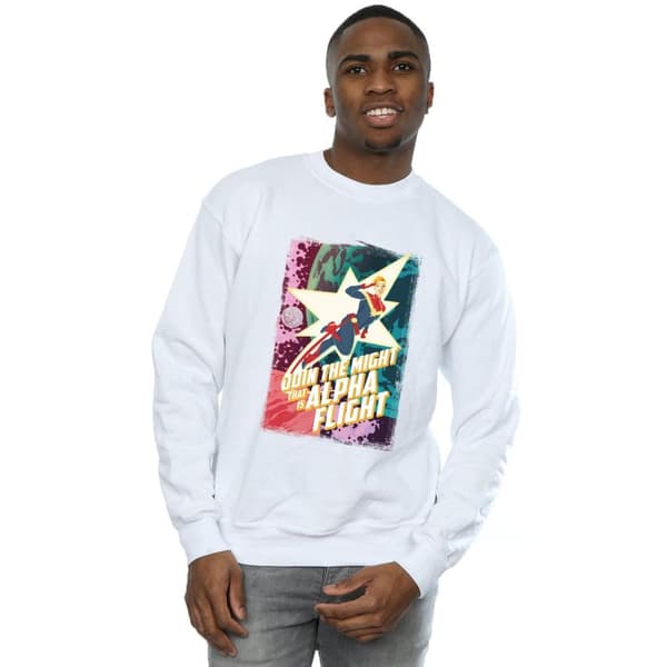 Marvel Mens Captain Marvel Alpha Flight Sweatshirt