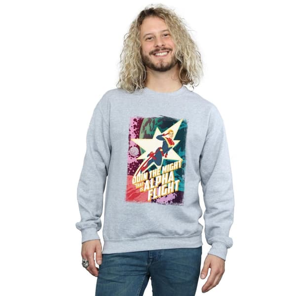 Marvel Mens Captain Marvel Alpha Flight Sweatshirt
