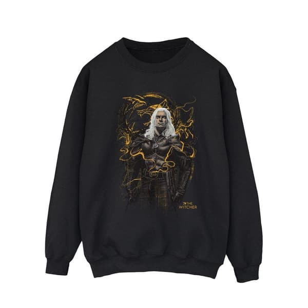 Netflix Mens The Witcher Smoking Wolf Sweatshirt
