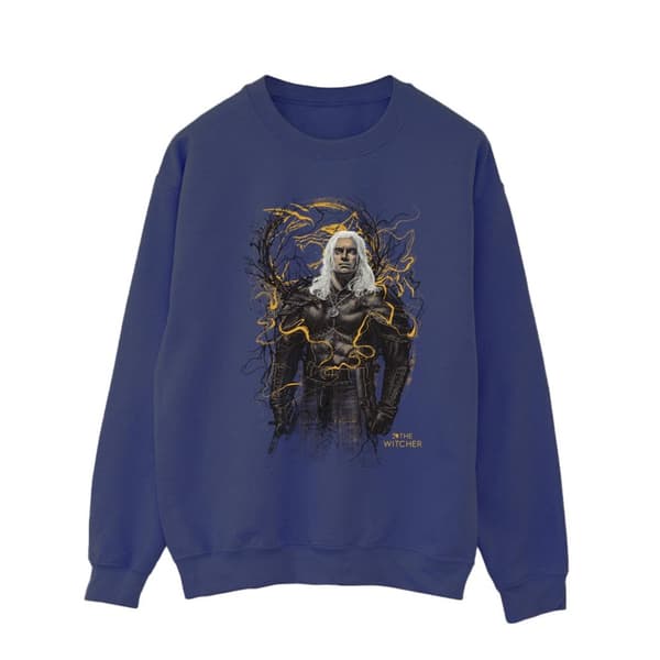 Netflix Mens The Witcher Smoking Wolf Sweatshirt