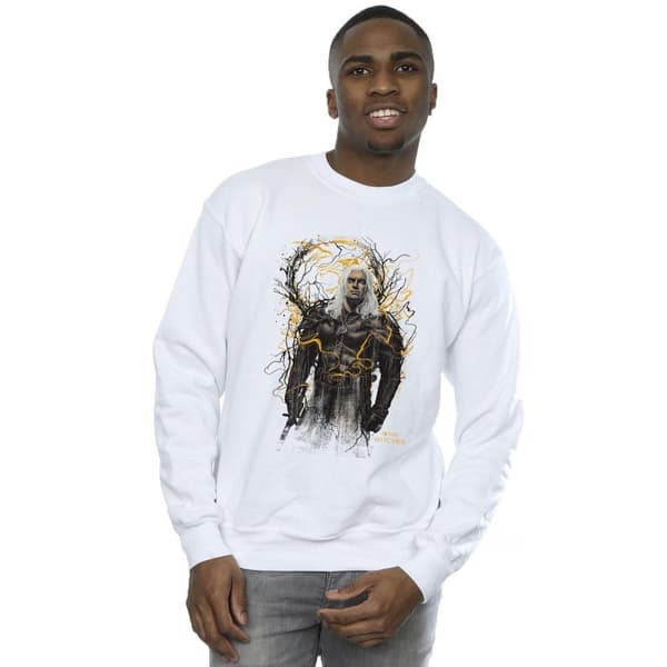 Netflix Mens The Witcher Smoking Wolf Sweatshirt