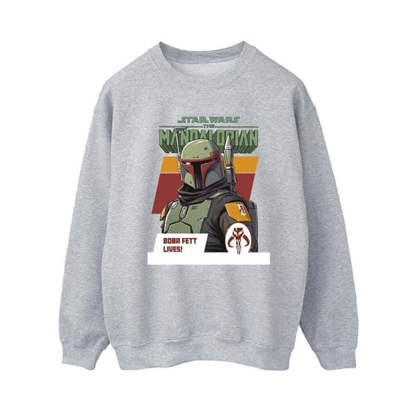 Star Wars Dam/Tjej The Mandalorian Boba Fett Lives Sweatshirt