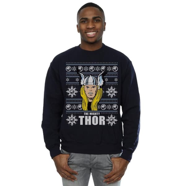 Marvel Thor Face Fair Isle-tröja, herr