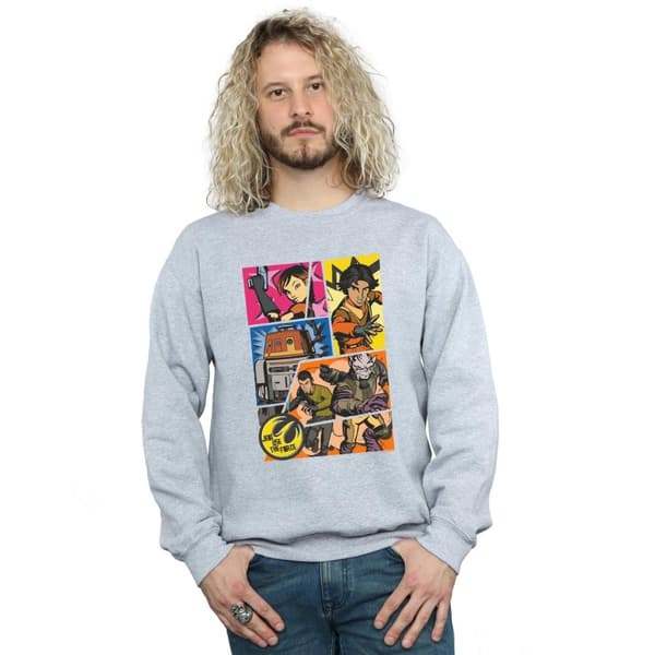 Star Wars Sweatshirt med seriestrippar - Rebels, herr