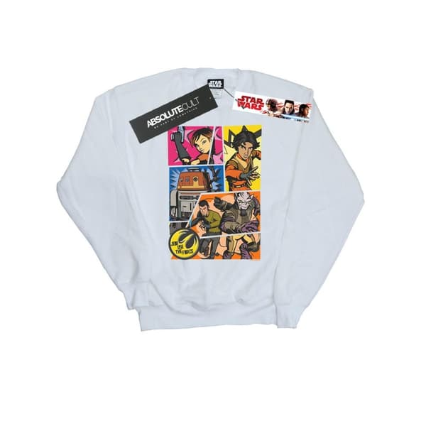Star Wars Sweatshirt med seriestrippar - Rebels, herr White 3XL