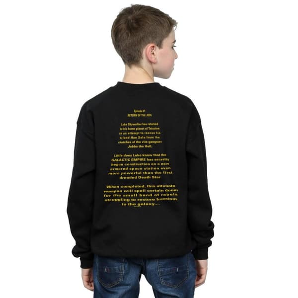 Star Wars Boys Return Of The Jedi Opening Crawl Badge Sweatshirt