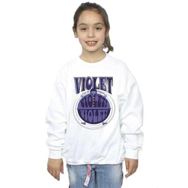 Willy Wonka Violet Turning Violet - Sweatshirt för flickor