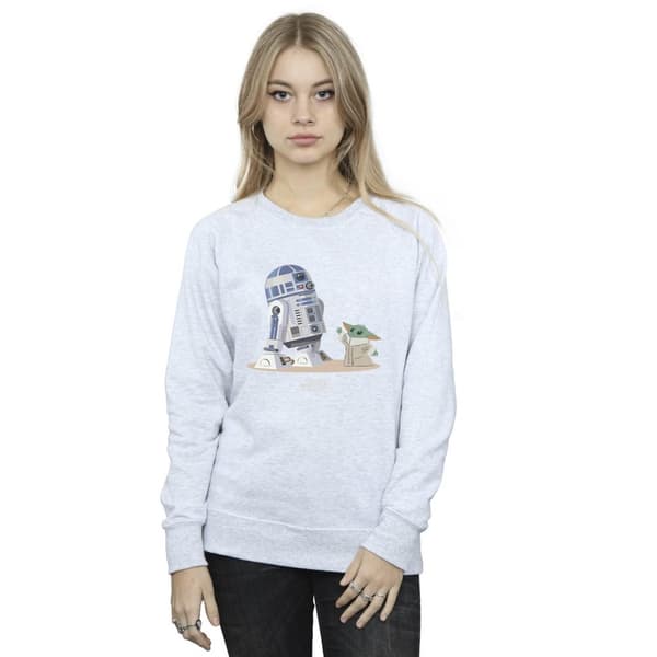 Star Wars Sweatshirt - The Mandalorian R2D2 And Grogu för damer/kvinnor