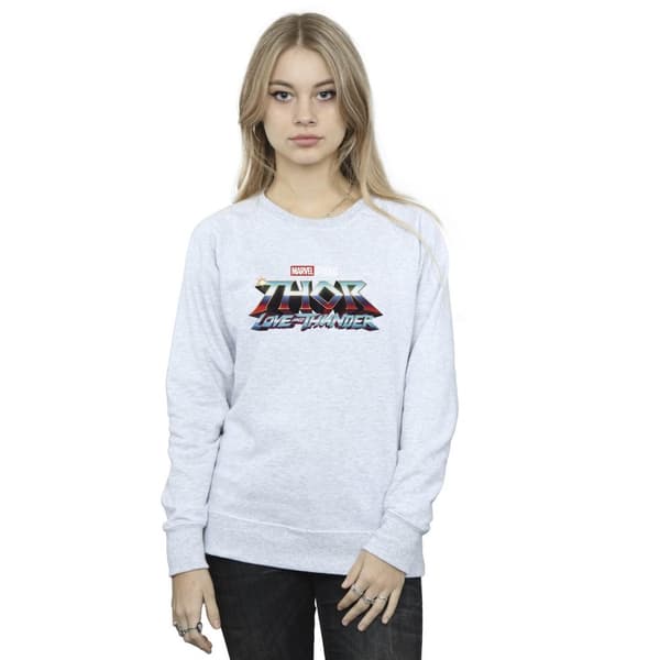 Marvel Dam/Tjej - Thor Love And Thunder - Sweatshirt med logotyp