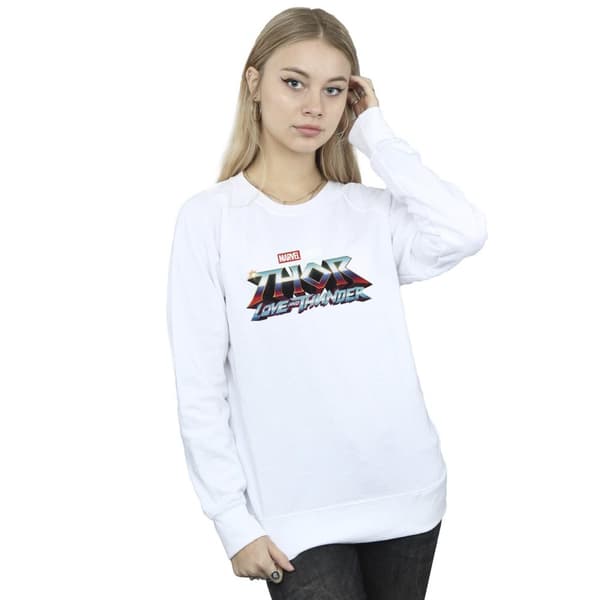 Marvel Dam/Tjej - Thor Love And Thunder - Sweatshirt med logotyp