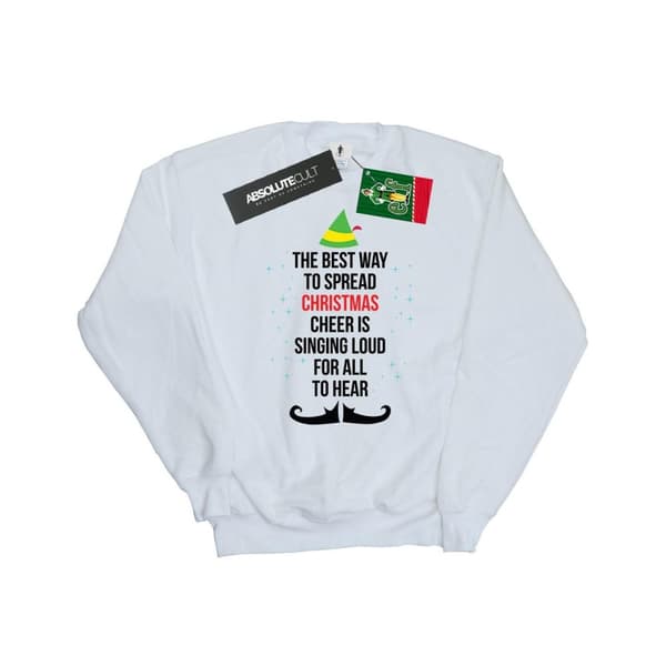 Elf Sweatshirt med text för julglädje för kvinnor/damer