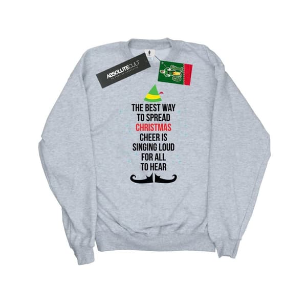 Elf Sweatshirt med text för julglädje för kvinnor/damer