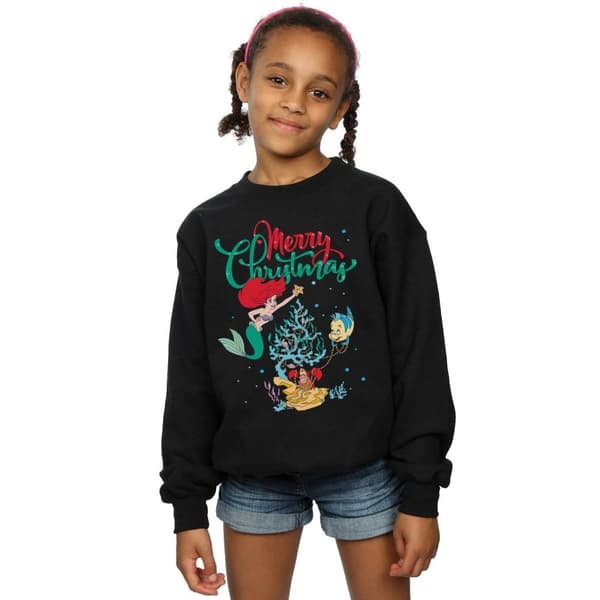 Disney Prinsessan Ariel - Sweatshirt med julmotiv för flickor