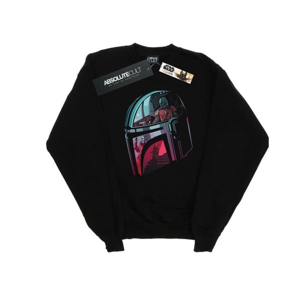 Star Wars Boys The Mandalorian Mandalore Helmet Reflection Sweatshirt