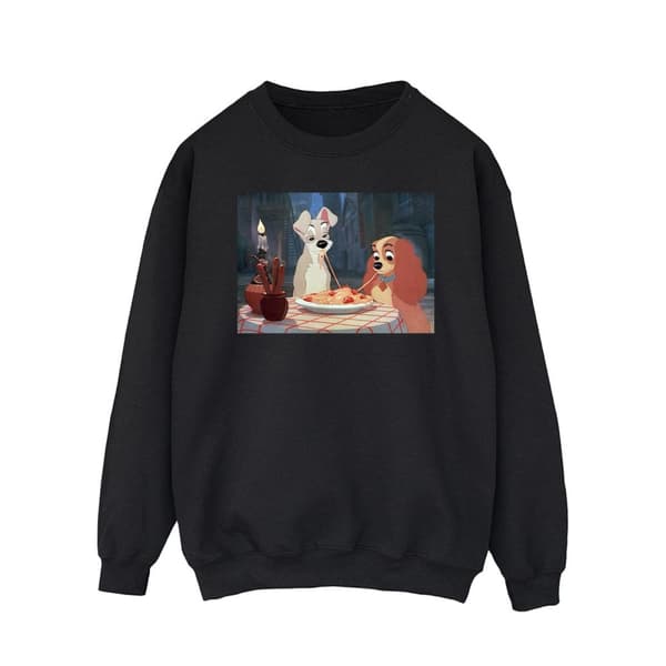 Disney Mens Lady And The Tramp Spaghetti Photo Sweatshirt