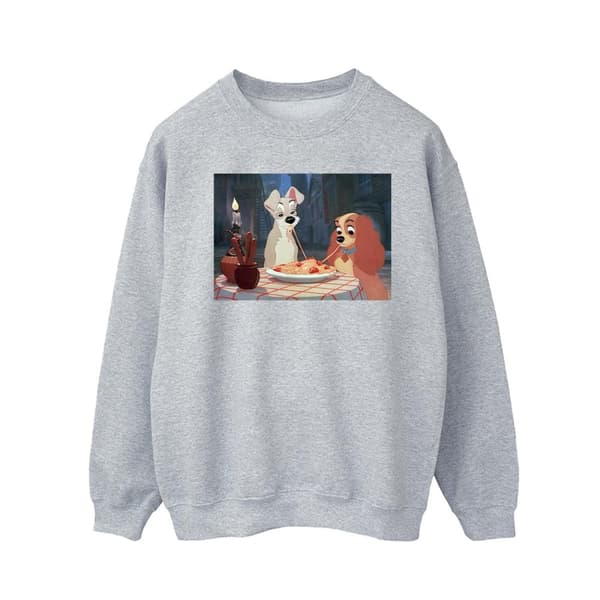 Disney Mens Lady And The Tramp Spaghetti Photo Sweatshirt