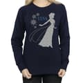 Miniatyrbild 3 av 5: Disney Dam/Tjej Frozen Elsa Jul Silhuett Sweatshirt