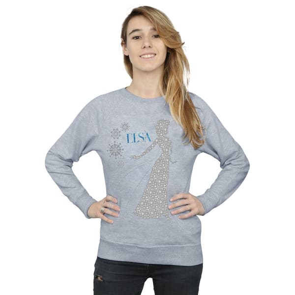 Disney Dam/Tjej Frozen Elsa Jul Silhuett Sweatshirt