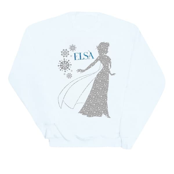 Disney Dam/Tjej Frozen Elsa Jul Silhuett Sweatshirt