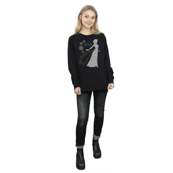 Disney Dam/Tjej Frozen Elsa Jul Silhuett Sweatshirt