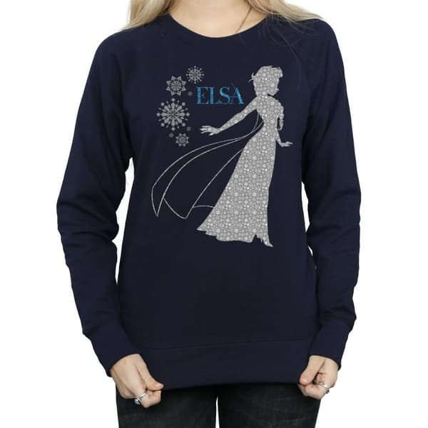 Disney Dam/Tjej Frozen Elsa Jul Silhuett Sweatshirt