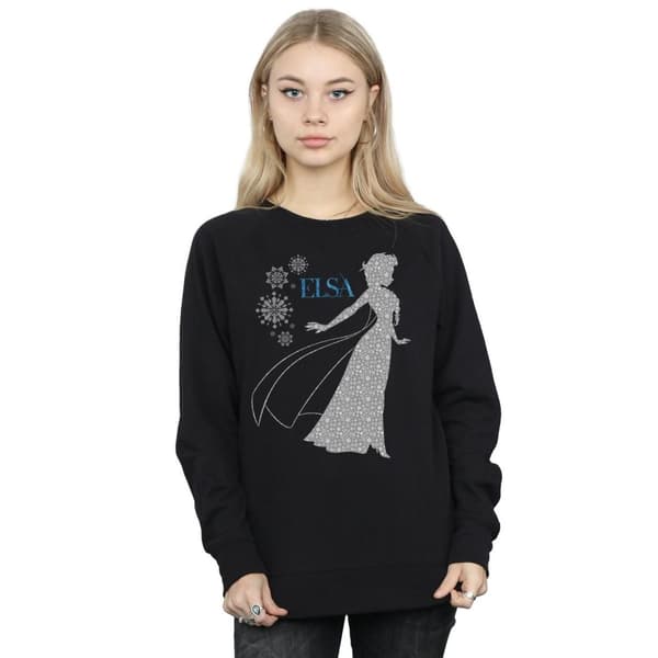 Disney Dam/Tjej Frozen Elsa Jul Silhuett Sweatshirt
