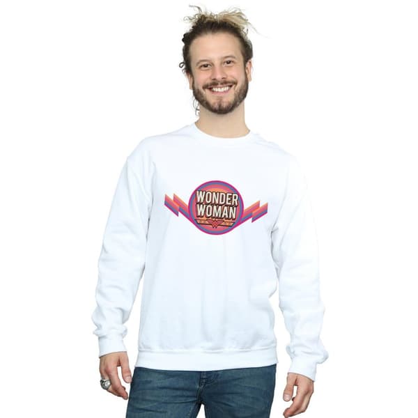 DC Comics Mens Wonder Woman Rainbow Logo Sweatshirt