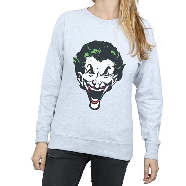 DC Comics Dam/Tjej The Joker Big Face Sweatshirt