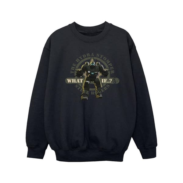 Marvel Girls What If Hydra Stomper Rodgers Sweatshirt Black 3-4 Years