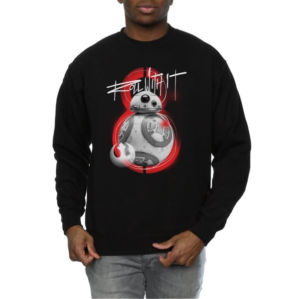 Star Wars Mens The Last Jedi BB-8 Roll With It Sweatshirt