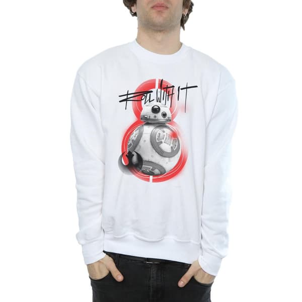 Star Wars Mens The Last Jedi BB-8 Roll With It Sweatshirt