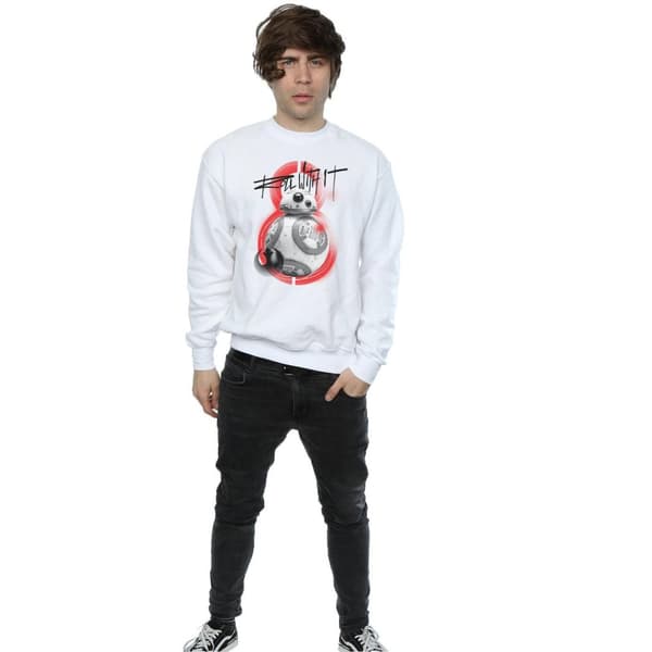 Star Wars Mens The Last Jedi BB-8 Roll With It Sweatshirt