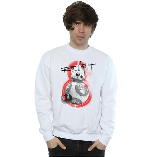 Star Wars Mens The Last Jedi BB-8 Roll With It Sweatshirt