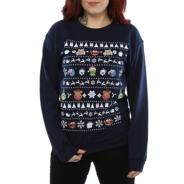 Disney Womens/Ladies The Muppets Christmas Heads Sweatshirt