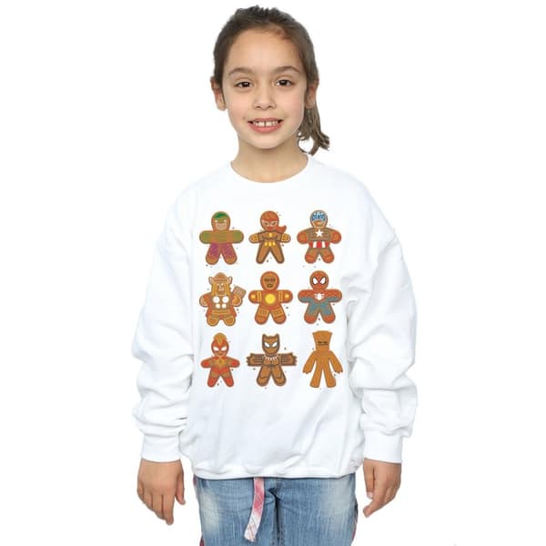 Marvel Sweatshirt med pepparkakor - Avengers jul för flickor