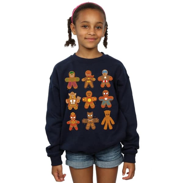 Marvel Sweatshirt med pepparkakor - Avengers jul för flickor