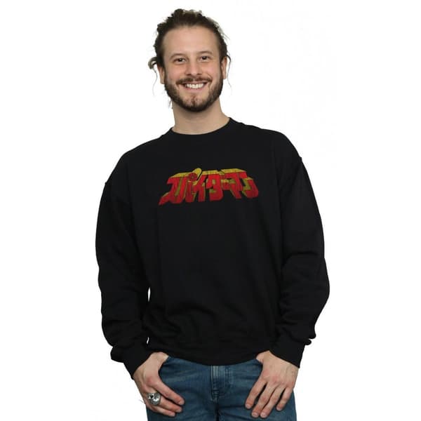 Marvel Mens Spider-Man Japanese Logo Sweatshirt