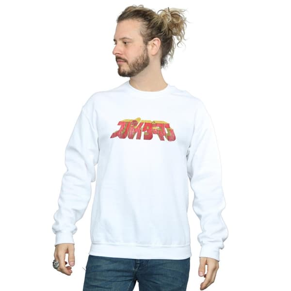 Marvel Mens Spider-Man Japanese Logo Sweatshirt