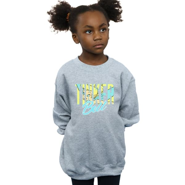 Disney Girls Tinker Bell Wording Infill Sweatshirt
