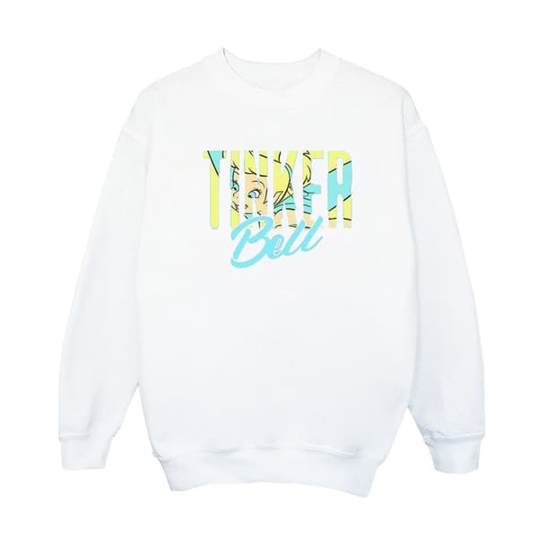 Disney Girls Tinker Bell Wording Infill Sweatshirt