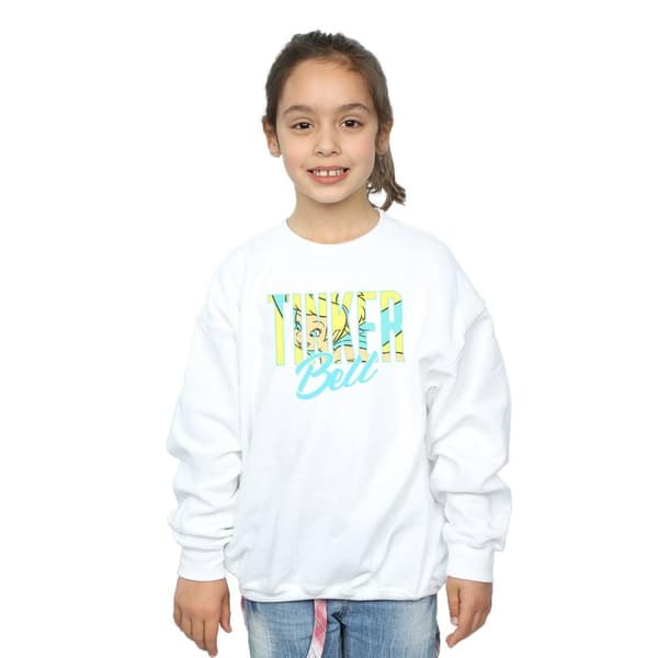 Disney Girls Tinker Bell Wording Infill Sweatshirt