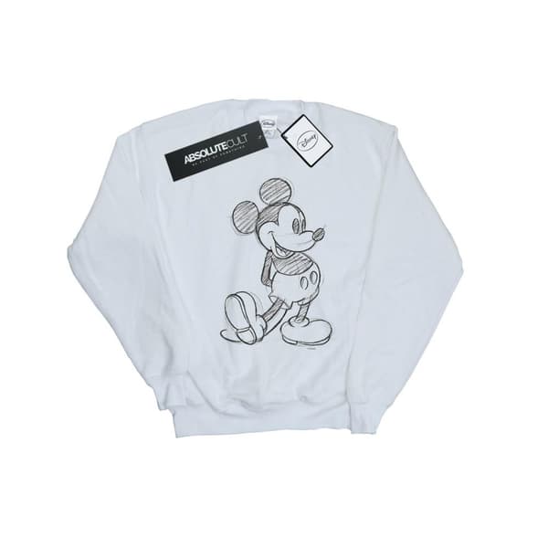 Disney Mens Mickey Mouse Sketch Kick Sweatshirt
