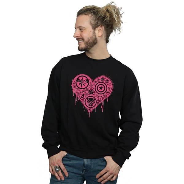 Marvel Mens I Heart Avengers Sweatshirt