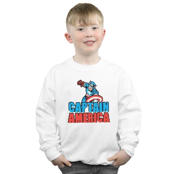 Marvel Boys Captain America Pixelated Sweatshirt