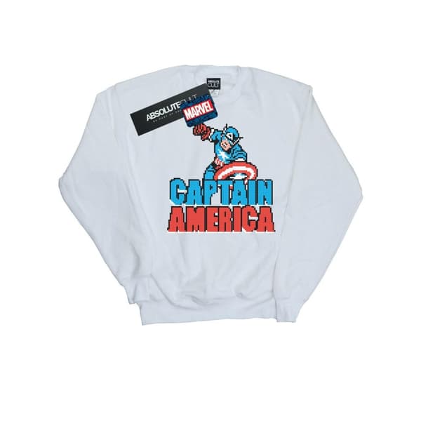 Marvel Boys Captain America Pixelated Sweatshirt