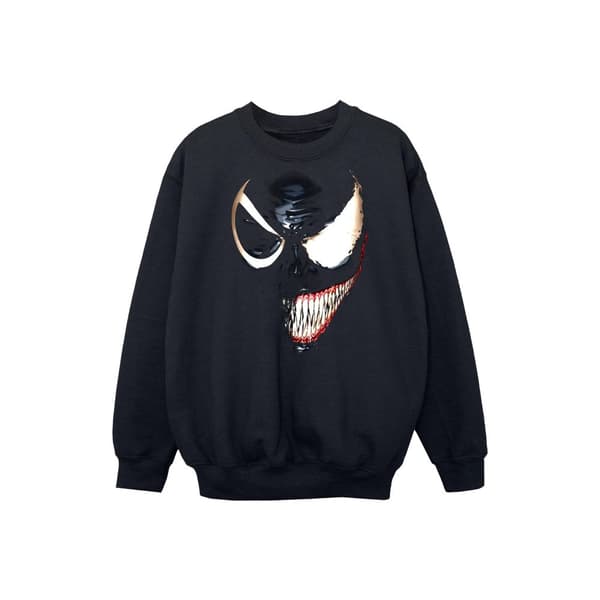 Marvel Pojkar Venom Sweatshirt med delat ansikte Black 12-13 Years