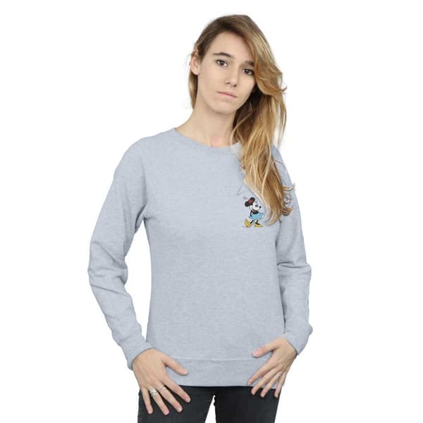 Disney Womens/Ladies Minnie Mouse Kick Chest Sweatshirt
