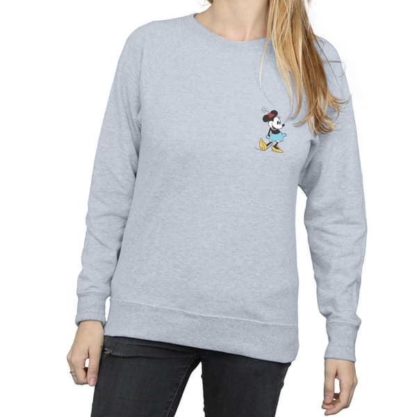 Disney Womens/Ladies Minnie Mouse Kick Chest Sweatshirt