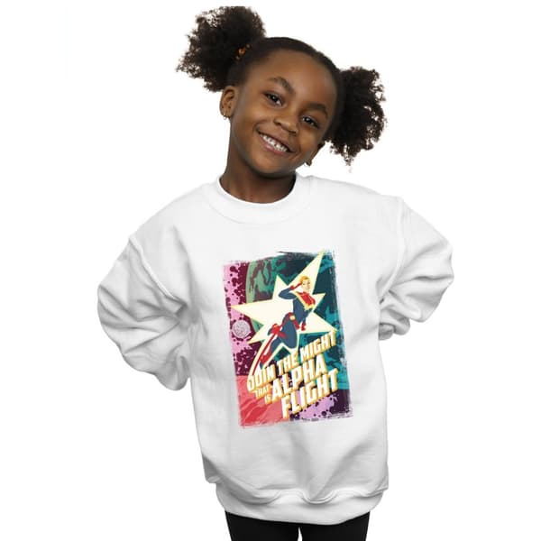 Marvel Girls Captain Marvel Alpha Flight Sweatshirt