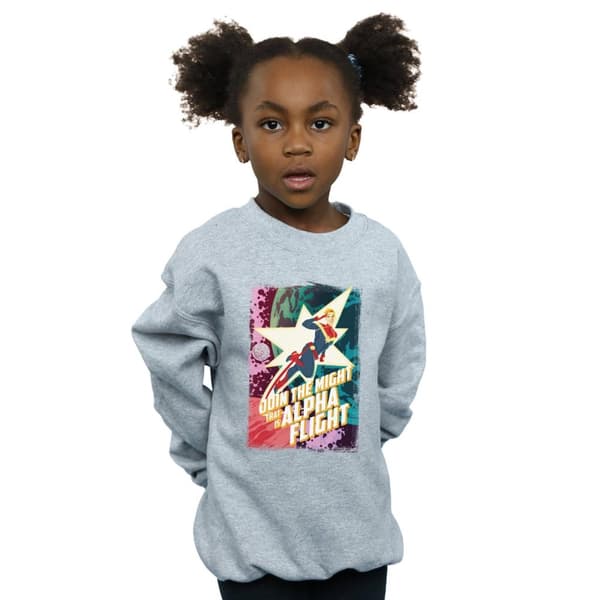Marvel Girls Captain Marvel Alpha Flight Sweatshirt